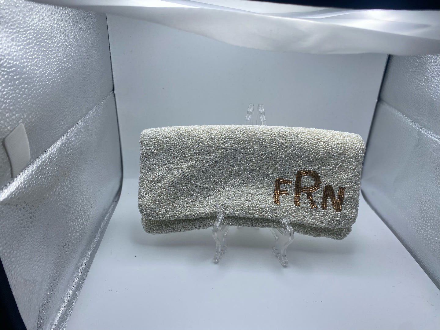 Beaded Foldover Clutch